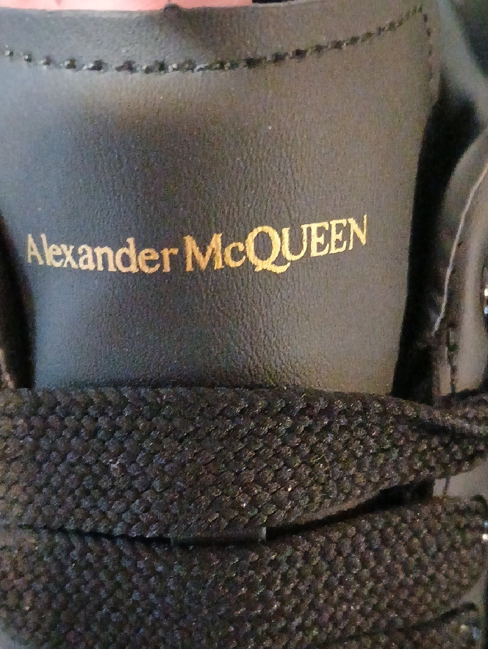 Alexander McQueen Men's Black Leather Sneakers